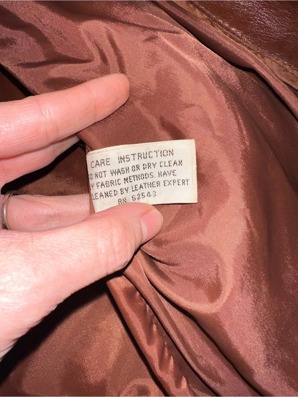 70’s Vintage Men's Brown Leather Bomber Jacket Size 44 Tall